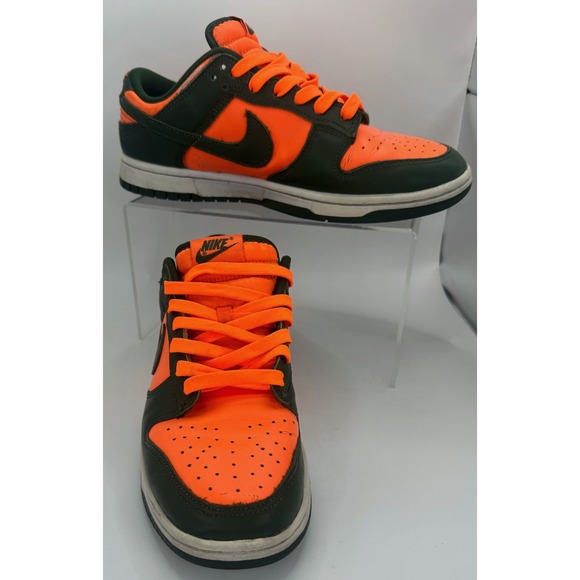 Nike Other - Nike Dunk Low Retro Miami Hurricanes Gorge Green/White/Orange Sz 8 DD1391-300